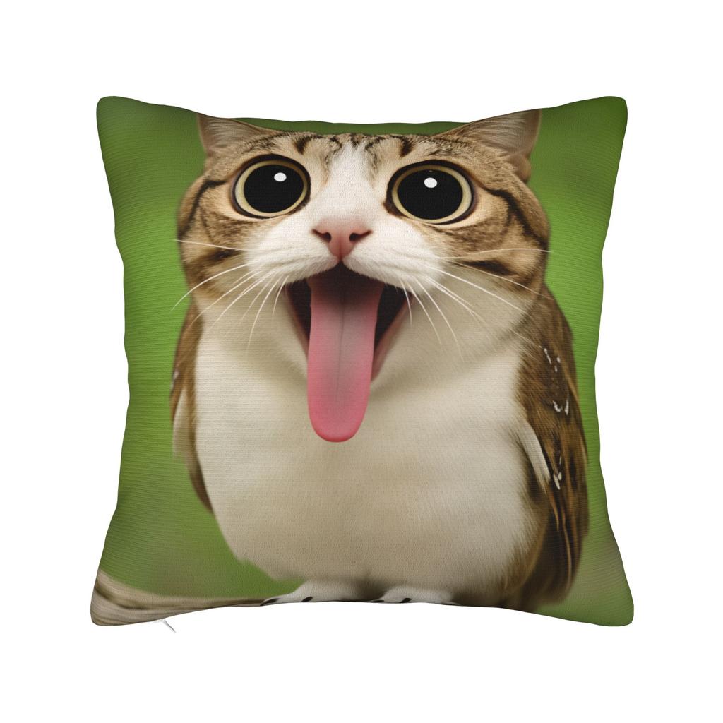Pillow Cover Green Fruit Space Cat  Fashion Pillow Case For Sofa Home Decor Pillowcases