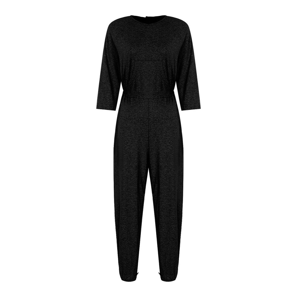 Dámský Jumpsuit pro Starší osoby Anti-Strip Adaptivní Dvojitý Zip na Zadních Nohách Dlouhý Rukáv Dlouhé Kalhoty Ošetřovatelský Kombinéza