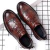 Men's Black Leather Brogue Shoes - Formal, Casual, Wedding, and Business Suit Style.
