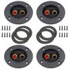 Square Pillar Speaker Cable Hole 48-75) Box Circle 2 Copper (install Wire Junction Acoustic Terminal Binding Post Support Amt