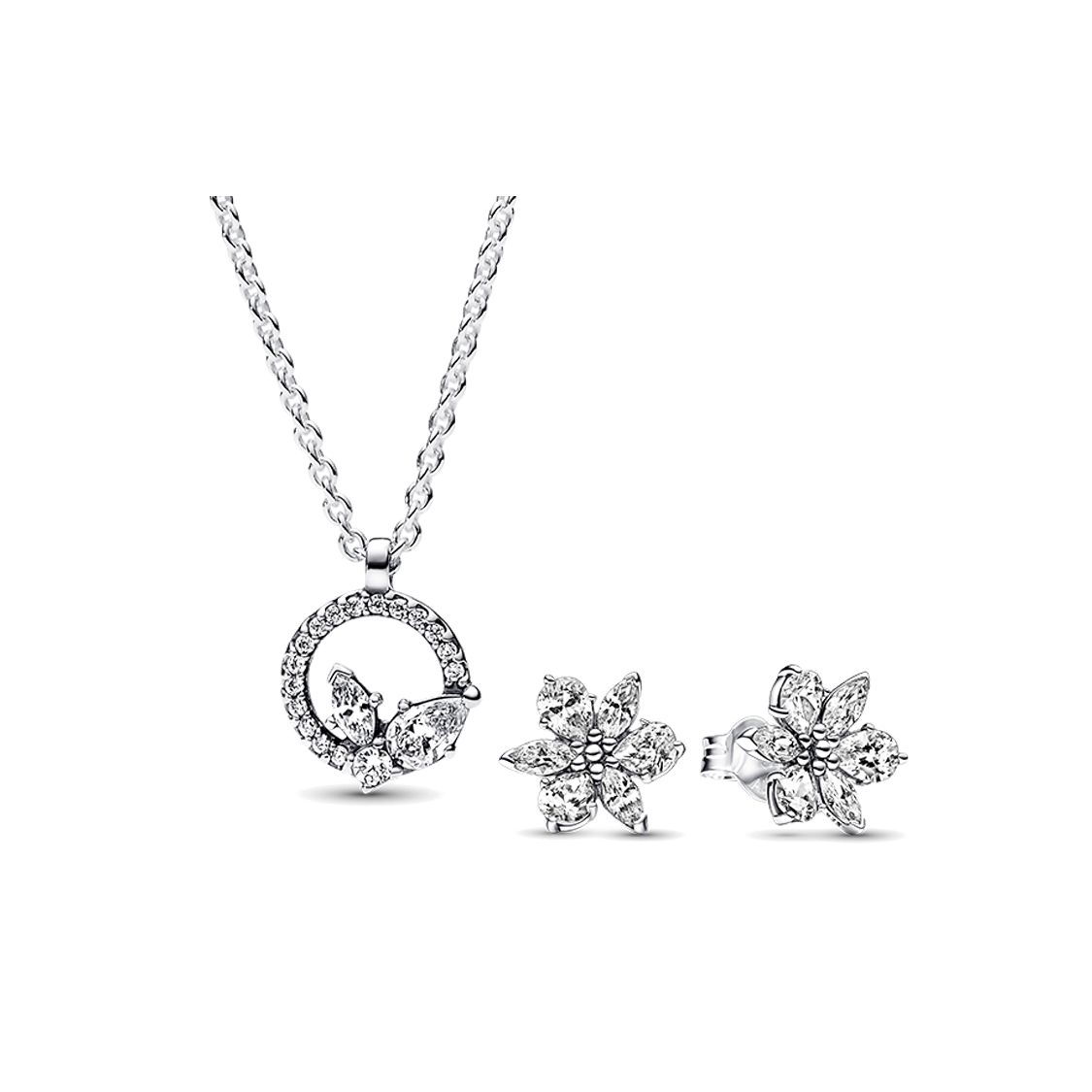 Pandora Shining Flower Specimen Luxury Necklace Women necklace ZT2674 Box