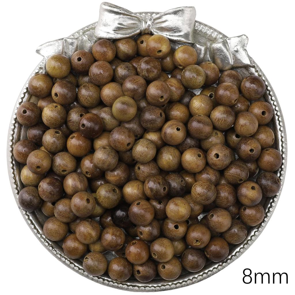 Wood Round Loose Beads For DIY Jewelry Making Bracelet Necklace