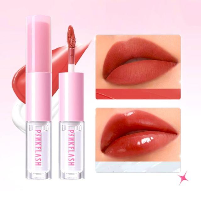 

PINKFLASH - 2 in 1 Liquid Lipstick - 3 Colors #PK02 Rosy Dew - 1.2g*2