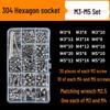 304 Stainless Steel Hex Head Screw Nut Set M2-M20