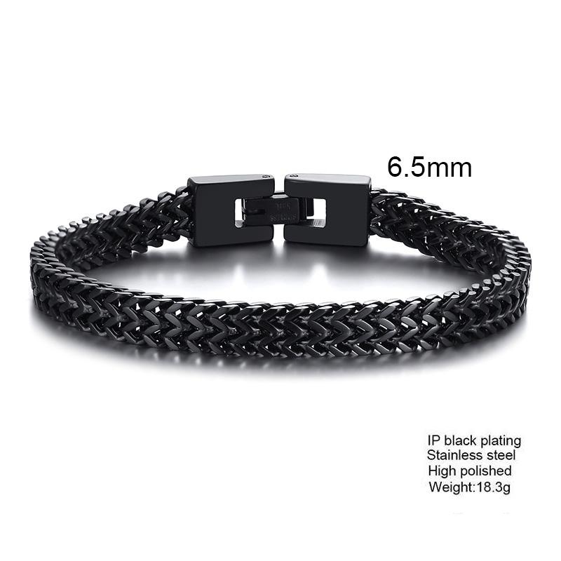 Stylish Stainless Steel Bali Foxtail Chain Bracelet for Men,Double Franco Link Chain Bracelets,Male Jewelry Gift for Dad Son