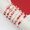 Game Day Polymer Clay Beaded Rugby Ball Bracelet for Women Men Letter Sports Wristband Party Jewelry Accessories