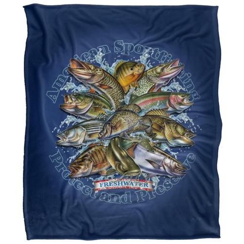 JQ Licensing American Sportfishing Freshwater Silky Supersoft Blanket