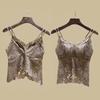 Lace Backless Camisole for Women, Summer Outerwear and Innerwear with Built-In Bra Pads, 2025 New Style Base Layer