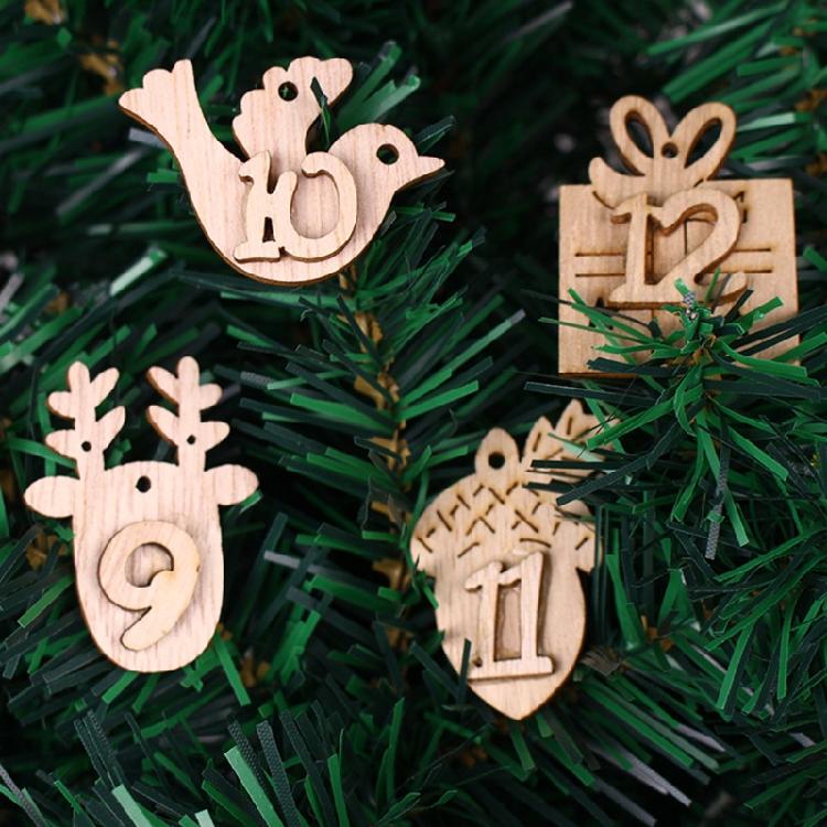 Digital Small Wooden Card Carvings Pendant Suitable for Decorating Living Room