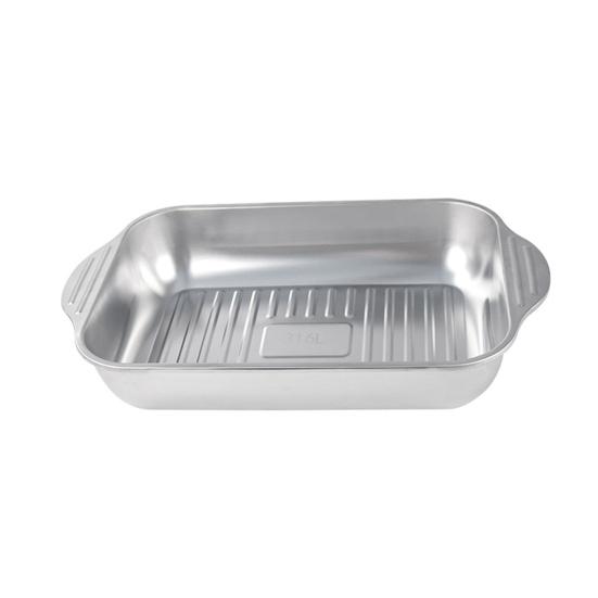 Stekepanne i rustfritt stål med lokk og håndtak Kraftig kalkunbaking Stekebrett med høye sider Induksjonsstekebrett for kylling, grønnsaker, lasagne