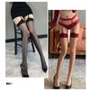 Sexy Women Tights Pantyhose Open Crotch Thigh High Stockings Pantyhose Over Knee Striped Patchwork Suspender Body Stocking Tight