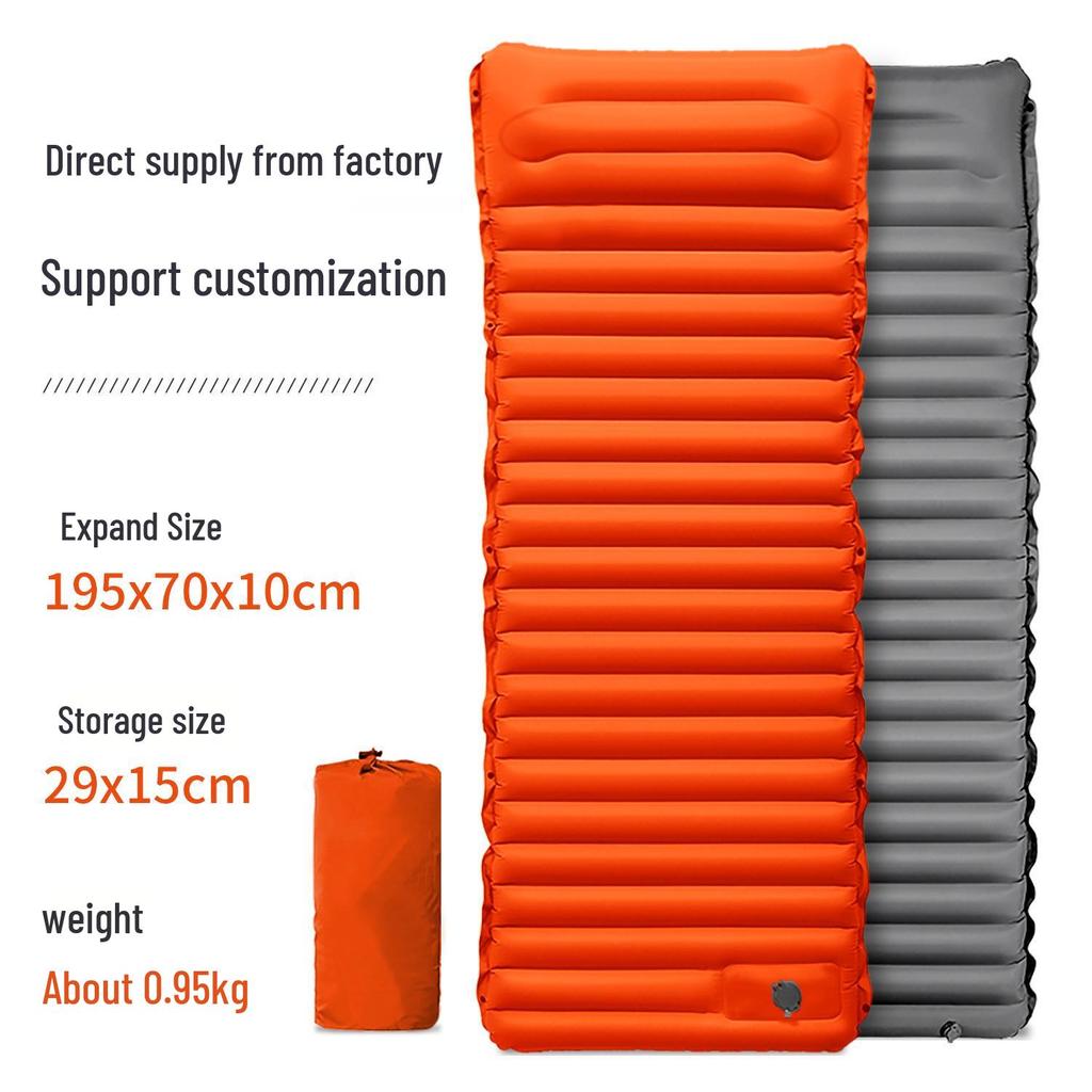 Portable TPU Inflatable Mattress with Foot Pump - Ideal for Camping, Beach, and Picnics