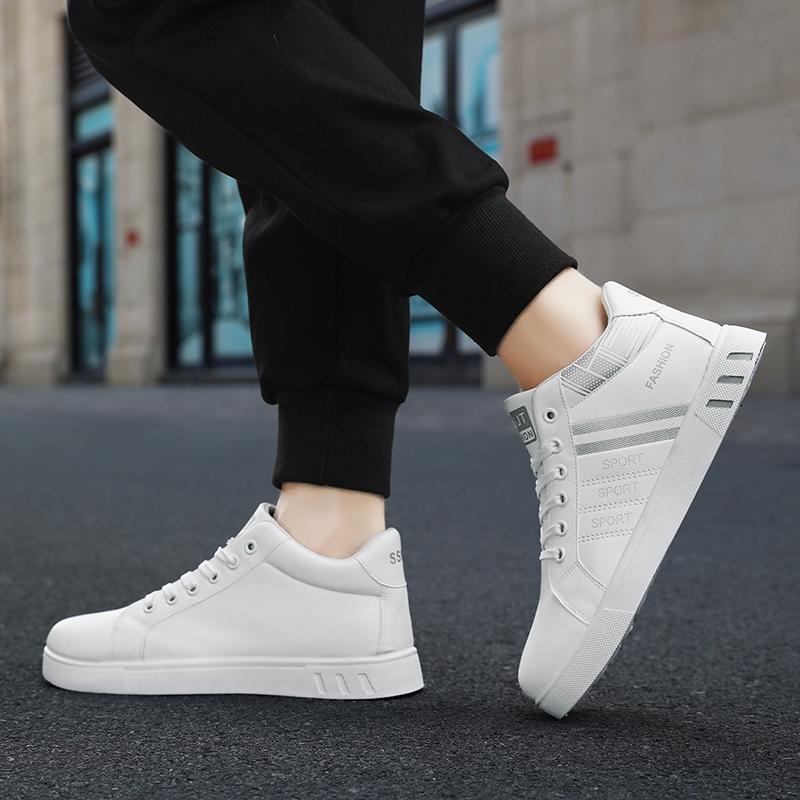 Moda Uomo Nuove Scarpe Casual da Esterno da Passeggio con Plateau Scarpe da Skate da Uomo Trend Traspiranti Moda Scarpe Bianche Scarpe da Ginnastica Casual da Uomo