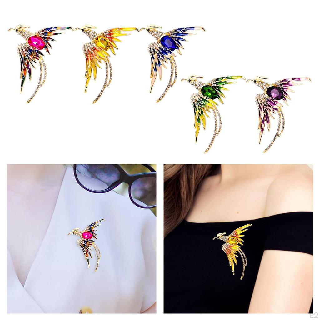 Brooch Pin, Animal Shape Fashion Gift Rhinestone Chinese Style Corsage Lapel Pin for Evening Party