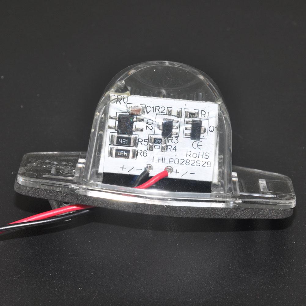 2X Car White Canbus Flawless LED License Plate Light for Skoda