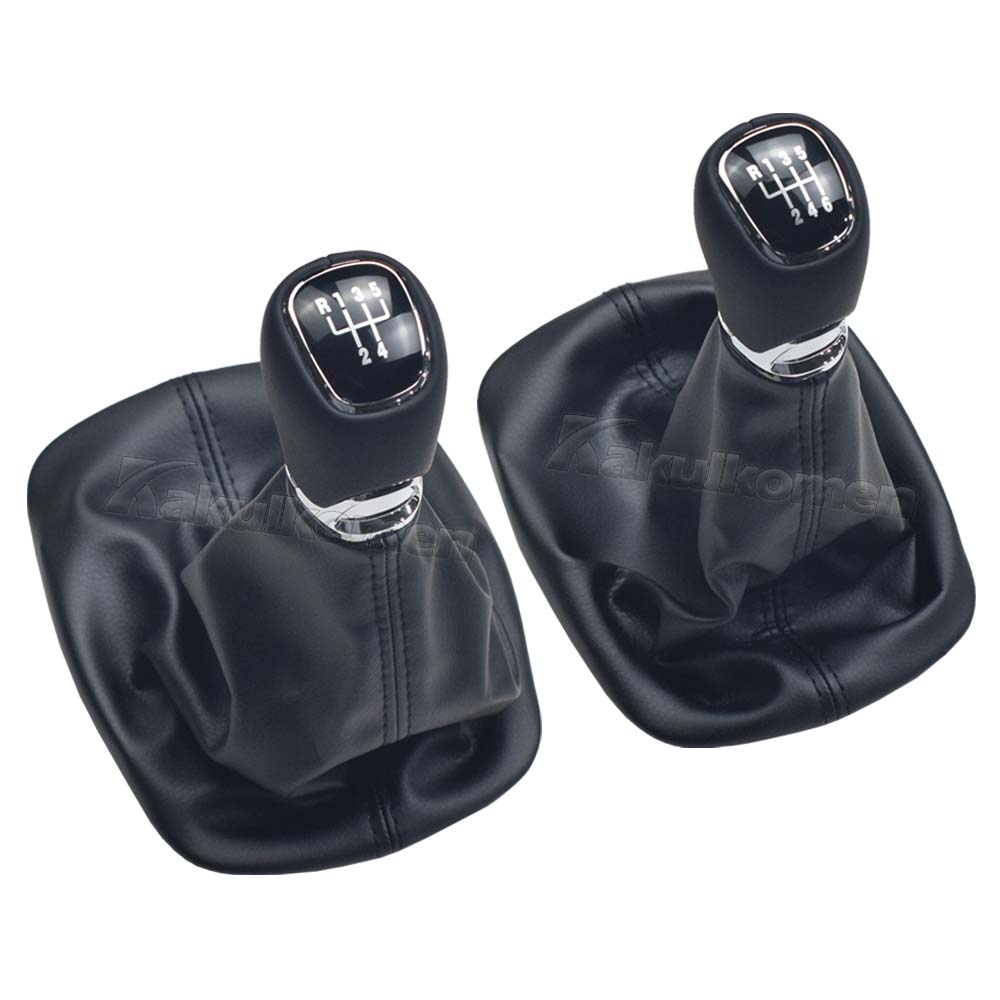 Manual 5 6 Speed Gear Shift Knob Stick Shifter Lever HandBall Gaiter Boot Cover For Skoda Octavia 1997-2011 Auto Accessories