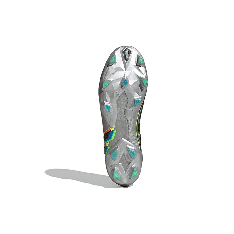 Adidas Predator Edge+ FG Silber Metallic Schwarz Herren Sneakers Core-Schwarz Team-Solar-Grün HR1560