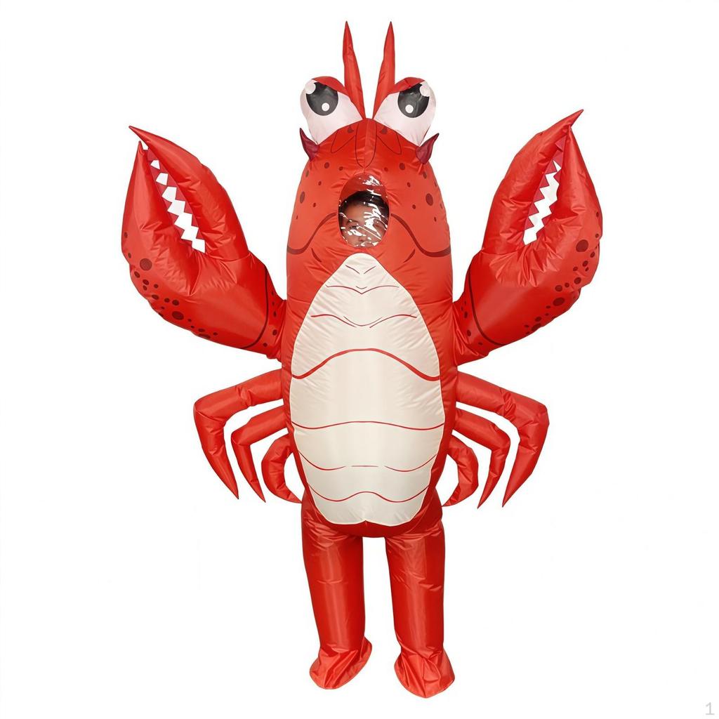 Inflatable Crustacean Suit Full-Body Apparel Inflate for Halloween, Entertainers