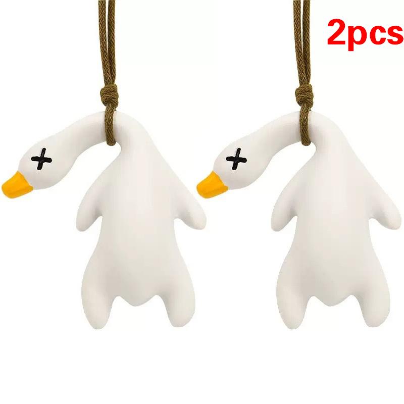 

Креативный солнечный кулон в виде жареной утки, меняющий цвет, декоративный кулон для зеркала заднего вида автомобиля, подвеска в виде жареной утки для крепления в автомобиль, подарок 2PCS