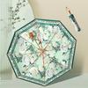 Titanium Silver Three-fold Retro Parasol Sun Protection Anti-folding Umbrella Portable Light Sun Umbrella Sun Protection Umbrella