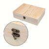 Trälåda med gångjärnslock för pyssel DIY Smyckesförvaring Furu - 12 tum X 9 tum X 3,35 tum