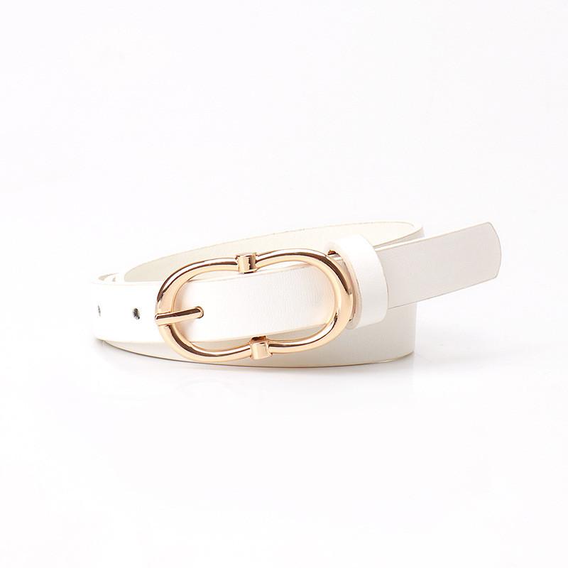 Elegant Womens Slim Faux Leather Waist Belt With Alloy Closure For Daily Commuting