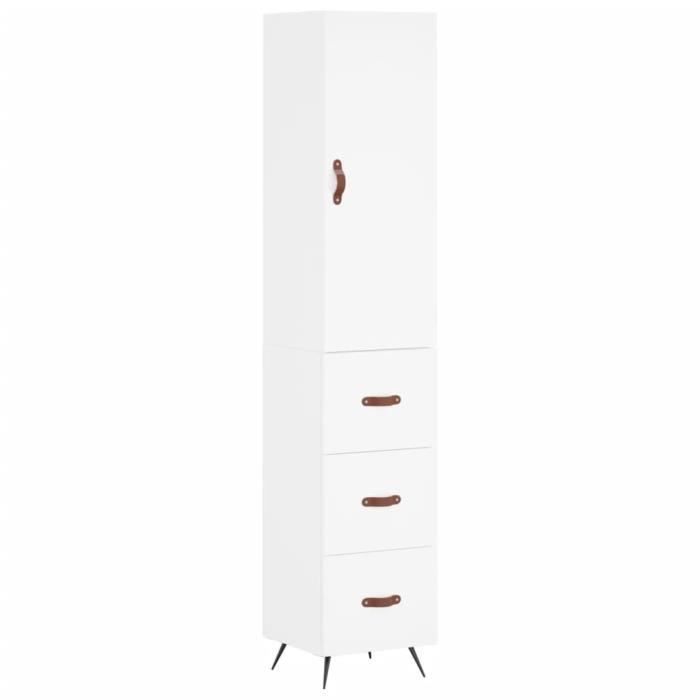 VidaXL Highboard White 34.5x34x180 Cm Engineered Wood 3198825
