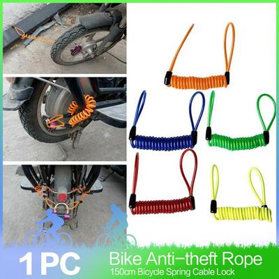 1 STÜCK Fahrradschloss Erinnerung Elastisches Seil Anti Diebstahl Fahrrad Motorrad Roller Frühling Kabel Draht HMM
