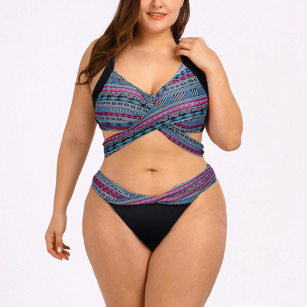 plus size high cut bikini