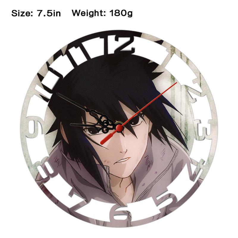 Naruto Sasuke Creative Wall Clock Anime Print Modern Minimalist Hanging Clock Naruto Shippuden Uzumaki Itachi
