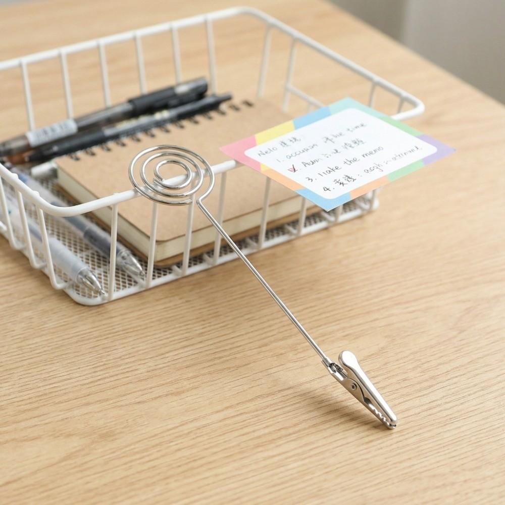 10PCS Alligator Clip Table Note Clips 15*3cm Metal Table Cards Clip  Desk Organizer