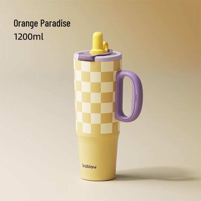 BABLOV Jumbo Insulated Ceramic Lined Straw Cup