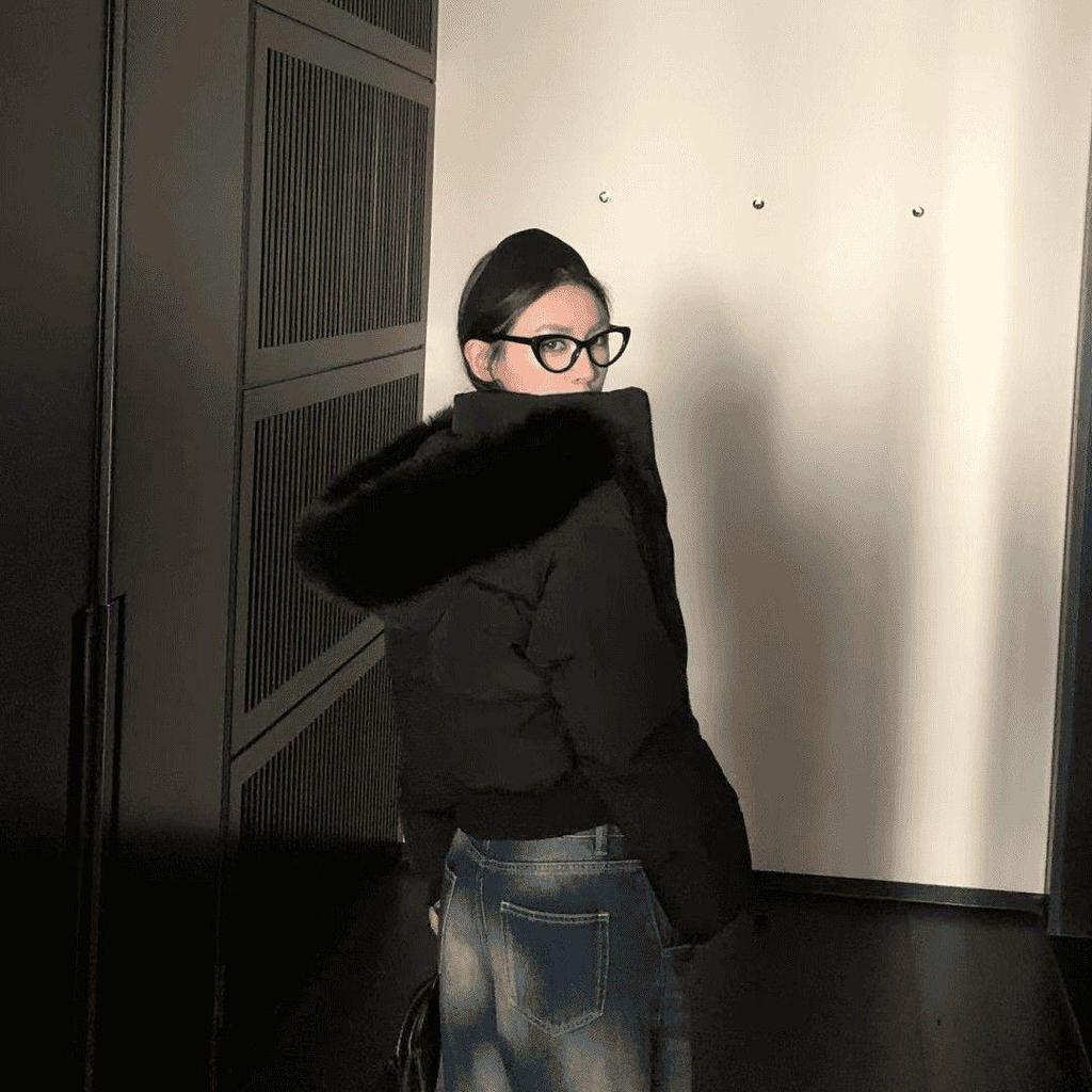 Damen 2025 Daunenjacke mit Pelzkragen - Kurz, Verdickt, Koreanischer Stil, Wintermantel