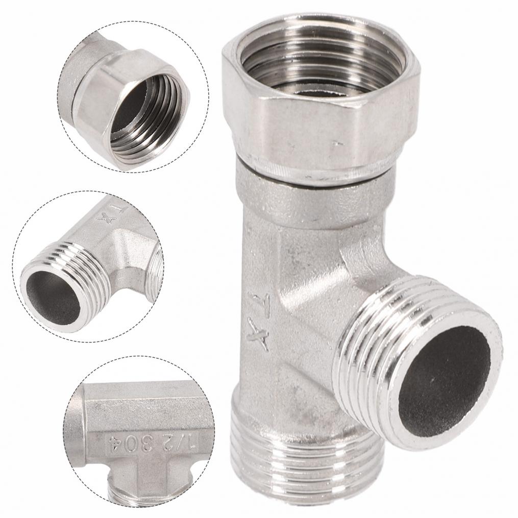 Stainless Material T Adapter 3 Ways Valve Remove Or Clean