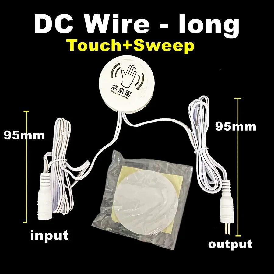 Sweep Dimmer Sensor Penetrating Switch DC 12V Wood Panel Touch Switch LED Dimmable Touch Sensing Hidden for Wood Home Lighting