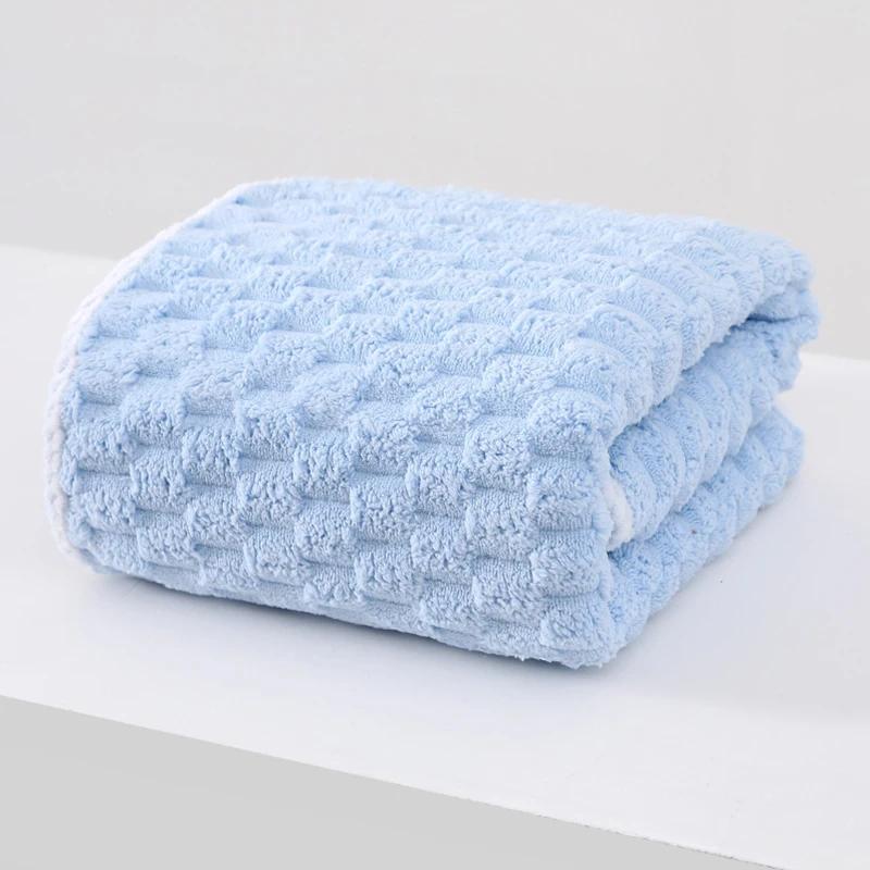 

Coral Cloud Velvet Towel Thickened Bath Strong Water Absorption Microfiber Quick-drying Skin-friendly Face Wash Towel towel-35x75cm синий