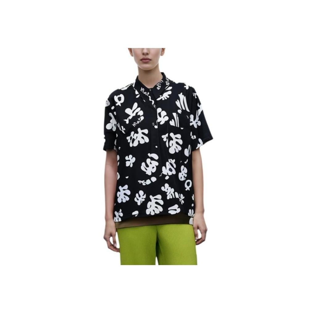 Fila X Die Met Kollaboration Heritage Gewebtes Mode Lässiges Lockeres Hemd Damenhemden F11W338405F-ZA