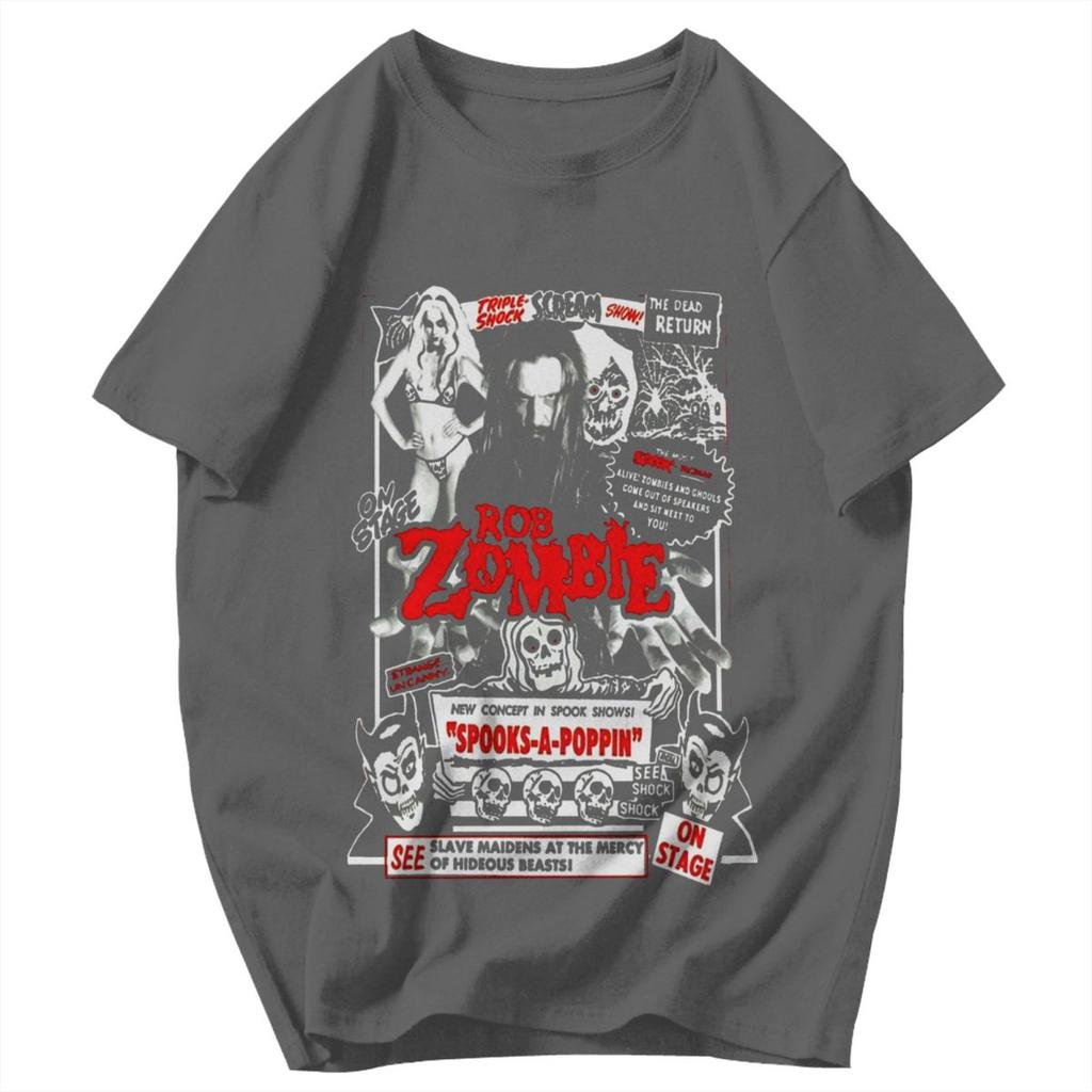 Men T Shirt Rob Zombie Vintage Art Cotton Y2K Graphic Quality Unisex Clothing T Shirts