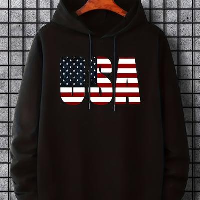 Suitable for Work From Home & Weekend Trips, Breathable & Versatile, Men's Relaxed Fit Hooded Sweatshirt