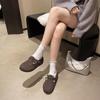 New Style of Warm Single-shoe Women's Thick-soled Height-increasing Full-cover Shoes with Fleece