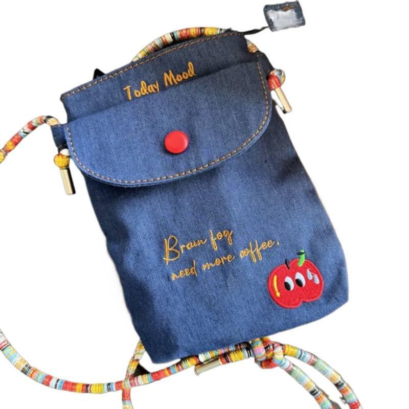 Hochwertige Denim Umhängetasche für Handy: Sommermode, Vielseitig, Frisch & Kompakt