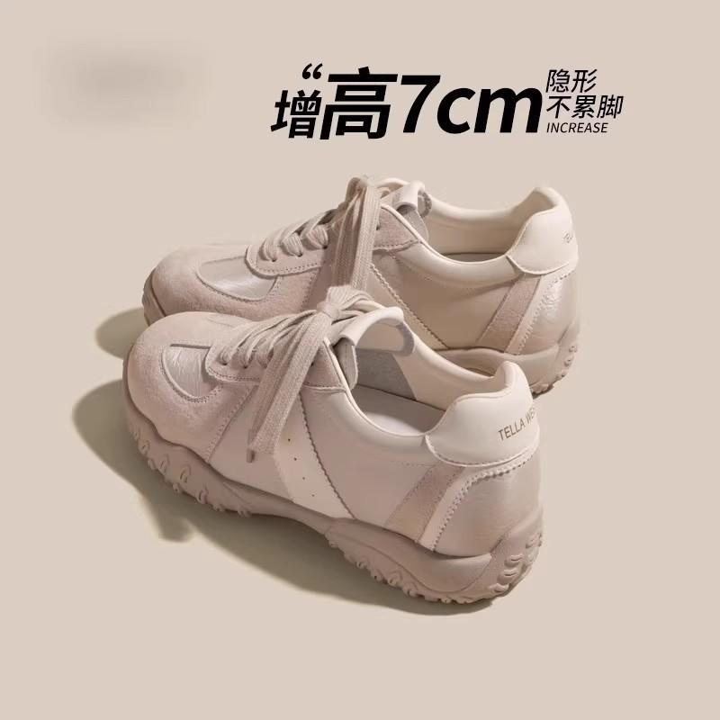 Small man 7cm inner height increase German training shoes women's shoes 2025 spring and summer new thick-soled retro sports and leisure Forrest Gump