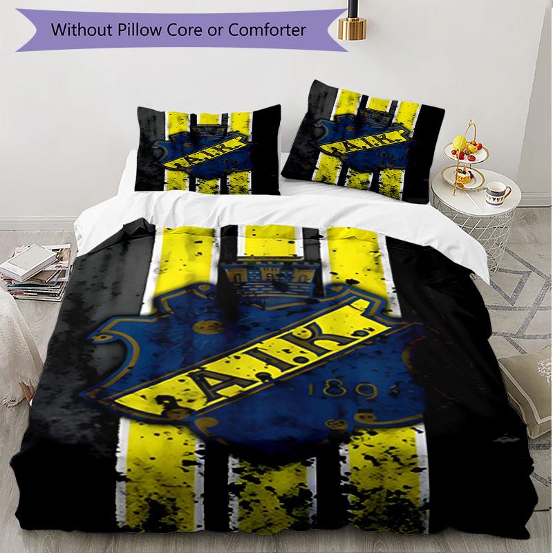 3pcs Duvet Cover Set (1*Duvet Cover + 2*Pillowcase, Without Core), AIK Fotboll Print Soft All‑Season Bedding Set, Home Bedroom Decor Gift