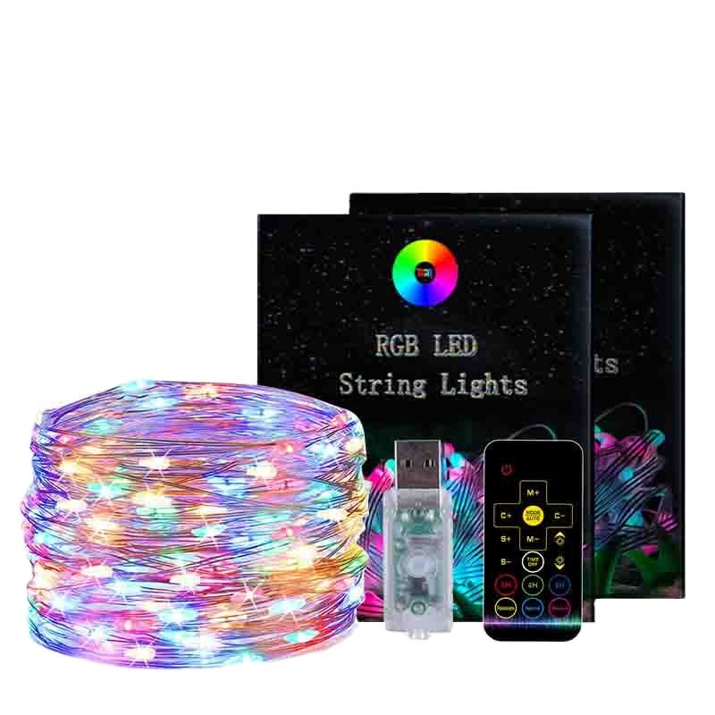 App Remote Control Led Christmas Tree Lamp Decoration Usb Plu Ip65waterproof Outdoor Indoor Rgb Dreamcolor Holiday Fairy Light