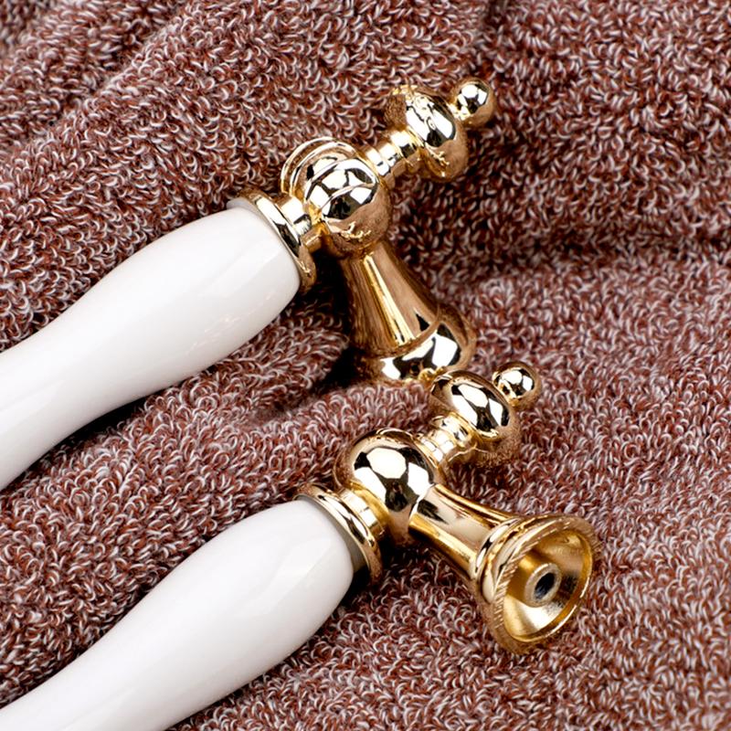 1 st Möbelhandtag Minimalistiska Lådhandtag Guld Elfenbensvit Keramik Garderobsdörrhandtag Zinklegering Skåpknopp