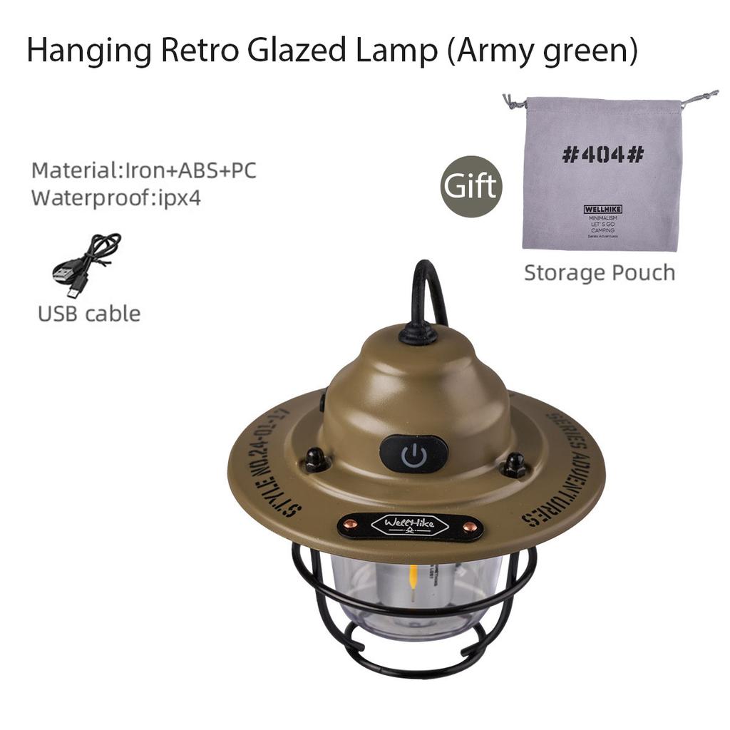 LED Lights Vintage Pinecone Lights Outdoor Lighting Camping Lights 80H Continuity Ambient Light Tent Canopy Flashlight LED Light