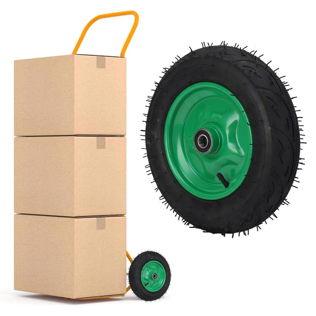 Hand Truck Wheel 14 Inch 550lbs Load Bearing Rubber Anti Skid Garden Cart Replacement Wheel