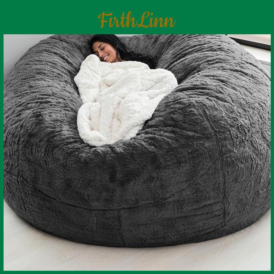 Faux Fur Sofa Beanbag 5ft6ft7ft Sizes Available