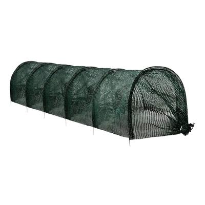 Opvouwbare kastunnel met UV-bescherming, groen gaas, schaduwnet, draagbaar metalen frame, plantenbescherming.