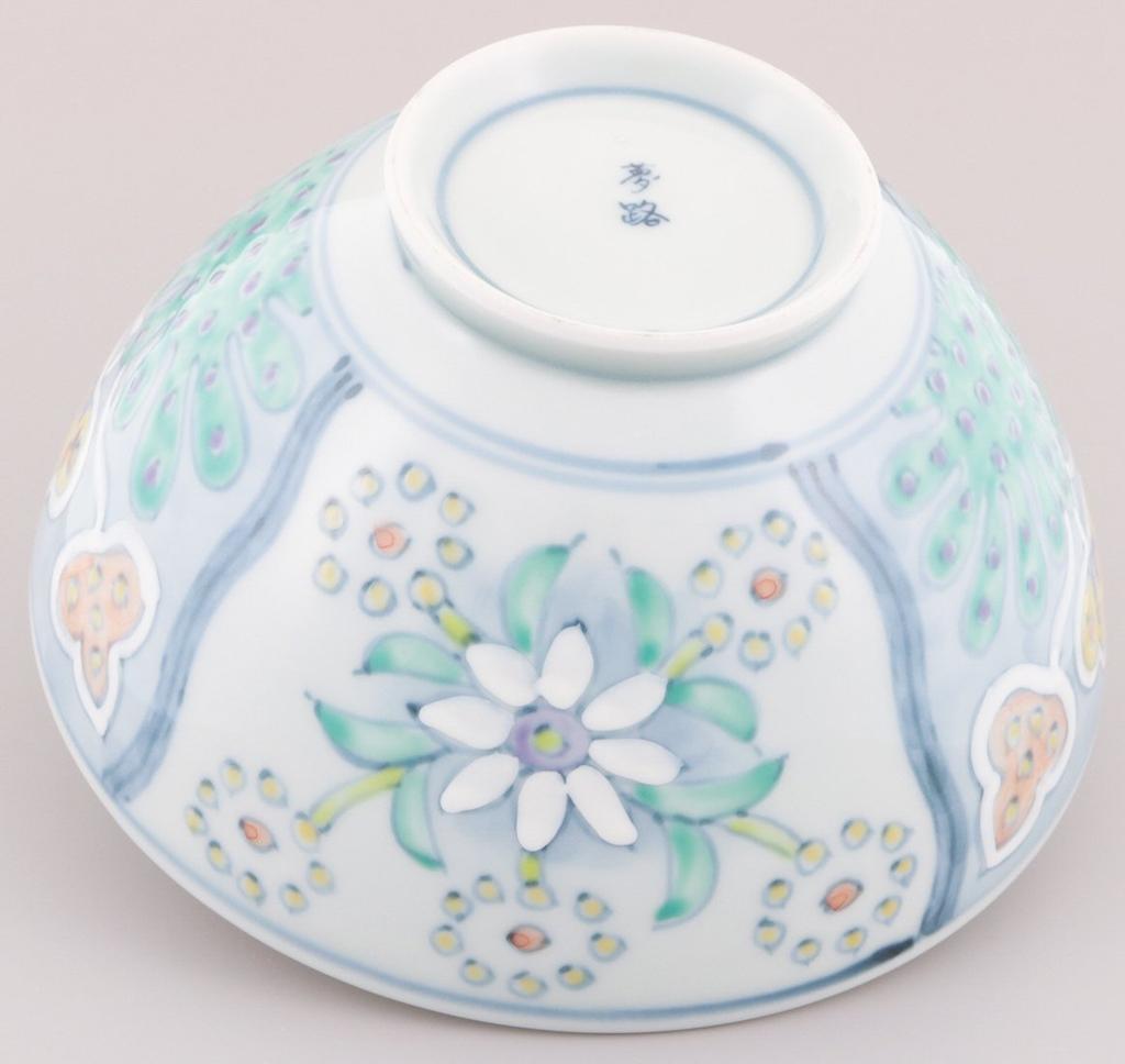 Hasami Ware Hayashikuro Kiln Yumeji Bowl Flower of Paradise 009405C630